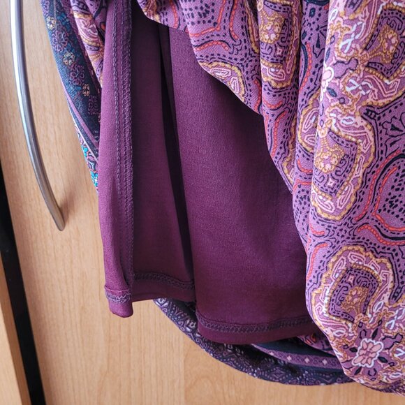 Monteau Floral Pattern 80's Bohemian Maxi Dress - Picture 6 of 6